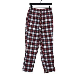 J.Crew Women's Flannel‎ Pajama Lounge Pants Red Blue Plaid Sz Small 100% Cotton